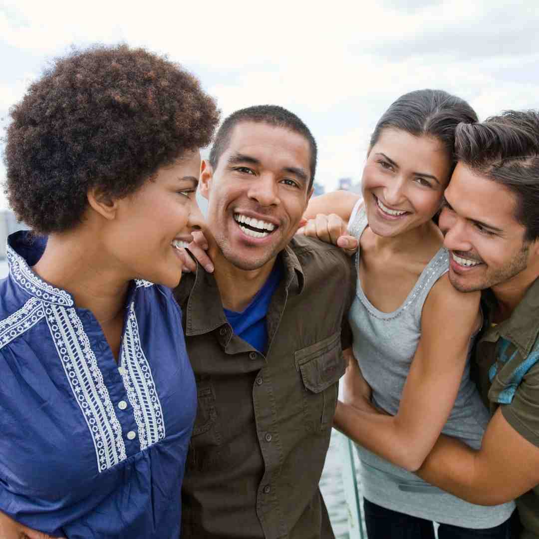 Group of friends hanging out.